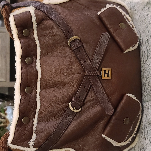 πRAREπ FENDI SHEARLING LEATHER BAG - Picture 9 of 14
